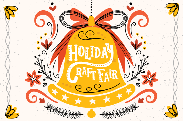 bell with holiday craft fair text