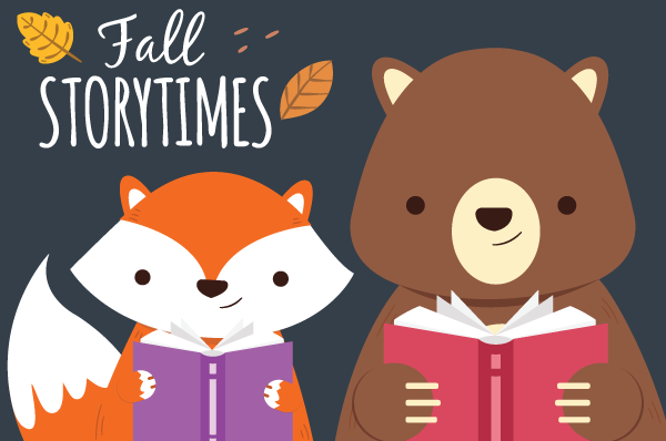fox and bear illustrations reading