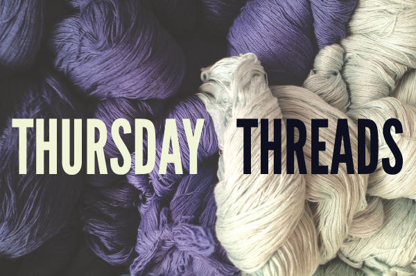 purple and white yarn