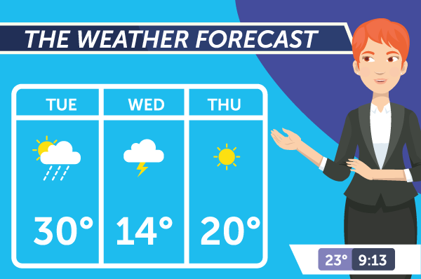 vector weather woman