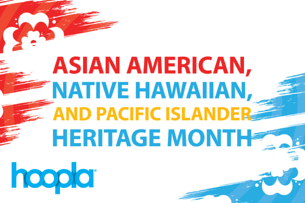 hoopla logo with aanhpi month text