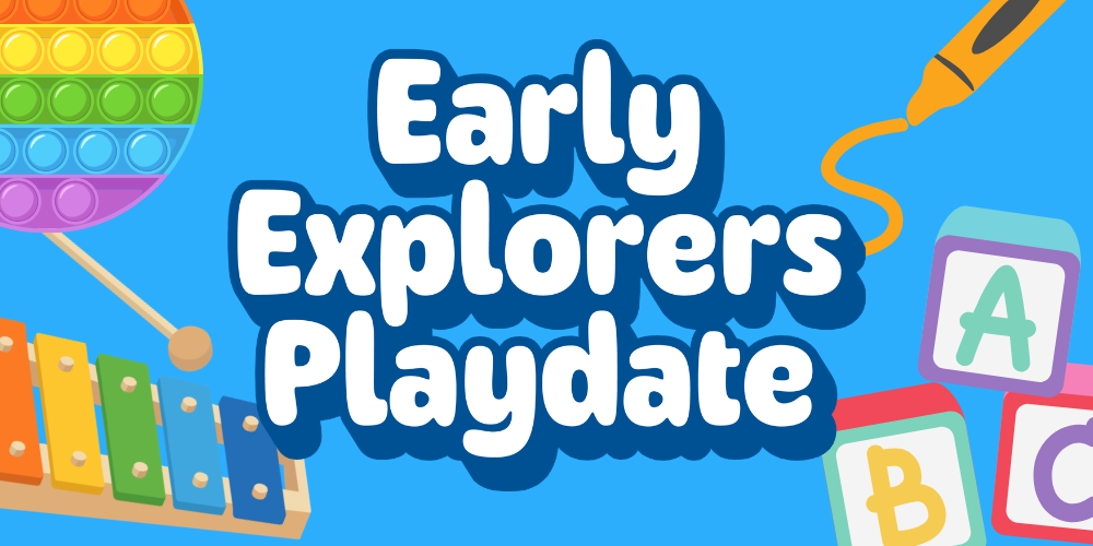 Fidget toy in one corner, A B C blocks in another