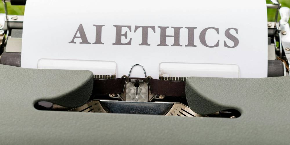 AI ETHICS on a typewriter