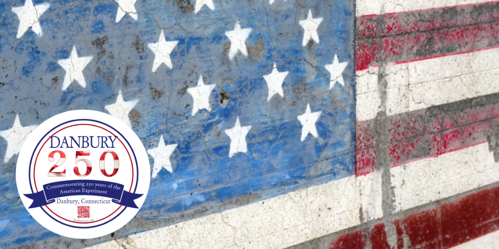 American Flag with the American 250 Logo