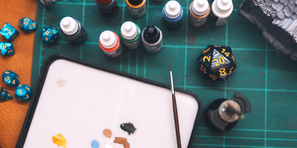 Painting with a brush and dye