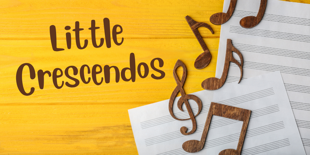 Yellow background with sheet music and music notes