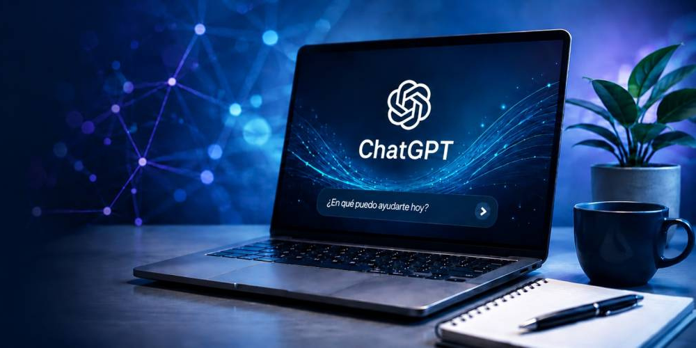 laptop with screen reading chatgpt